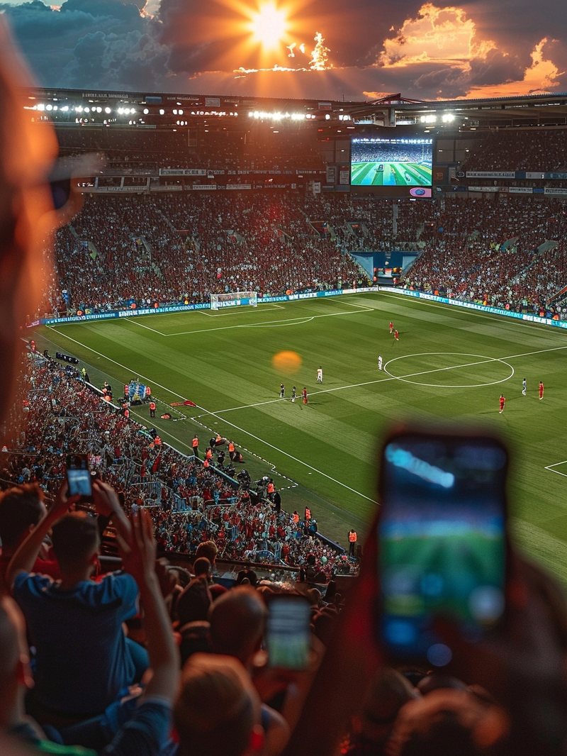 Empty pitch under lights